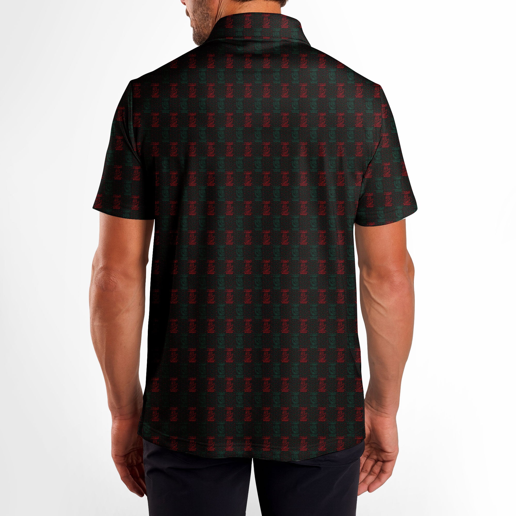 Naughty Christmas-Polo Shirt For Men-Gerbera Prints