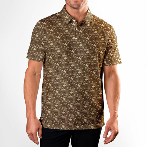 Lone Spur-Polo Shirt For Men-Gerbera Prints