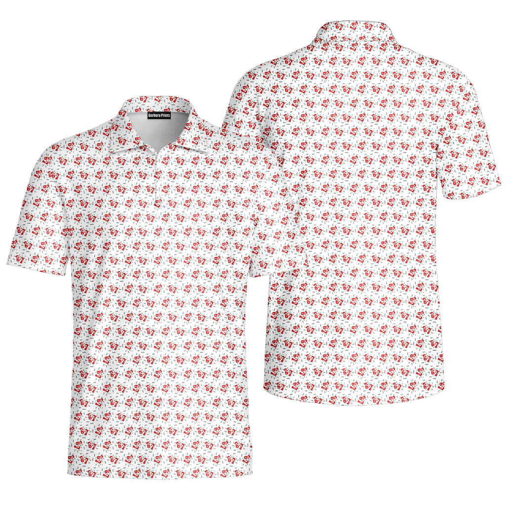 67 Santa Slang-Polo Shirt For Men-Gerbera Prints