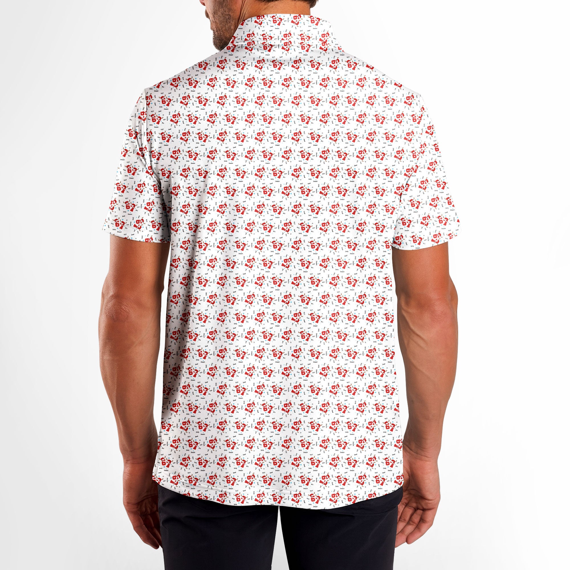 67 Santa Slang-Polo Shirt For Men-Gerbera Prints