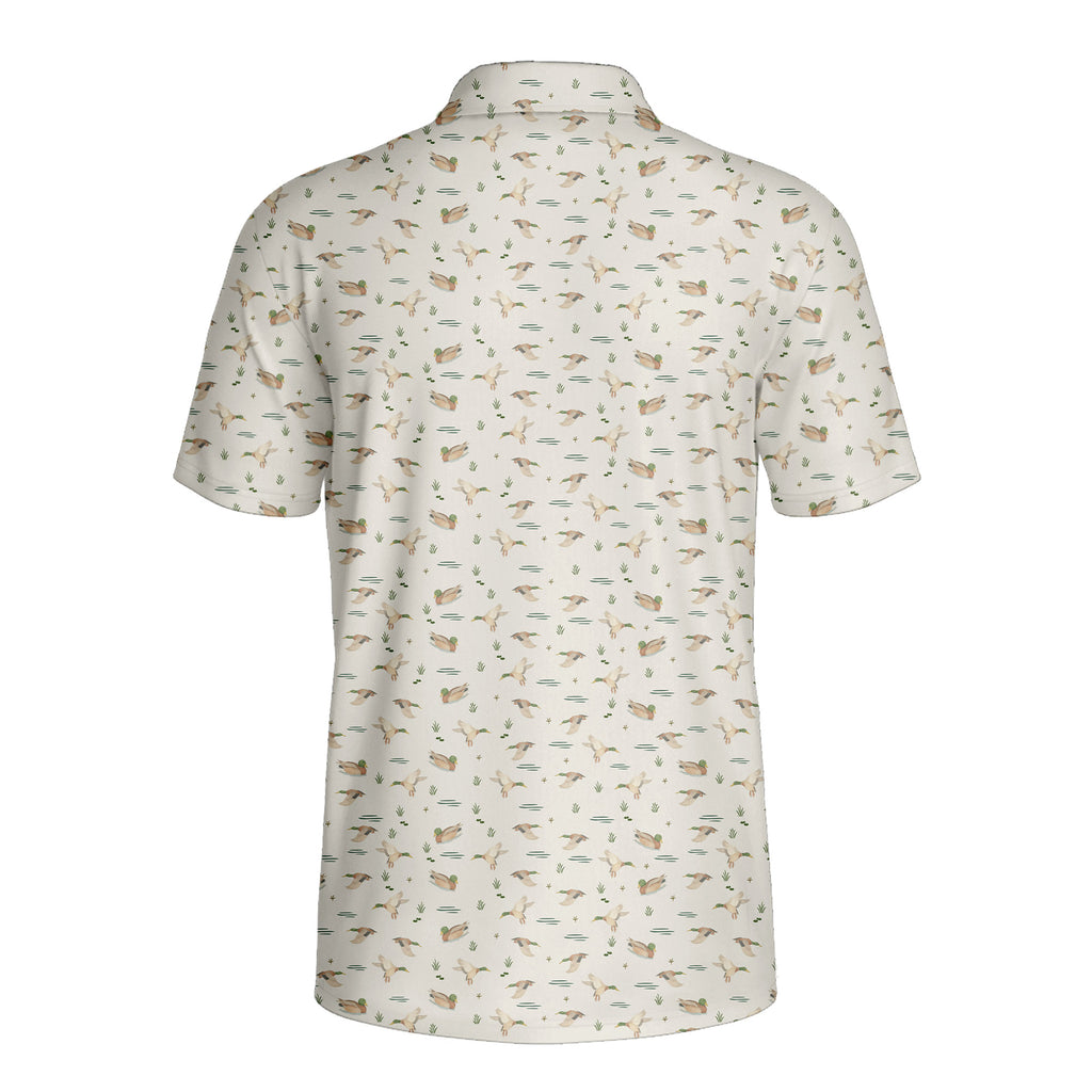 Wild Mallard-Polo Shirt For Men-Gerbera Prints