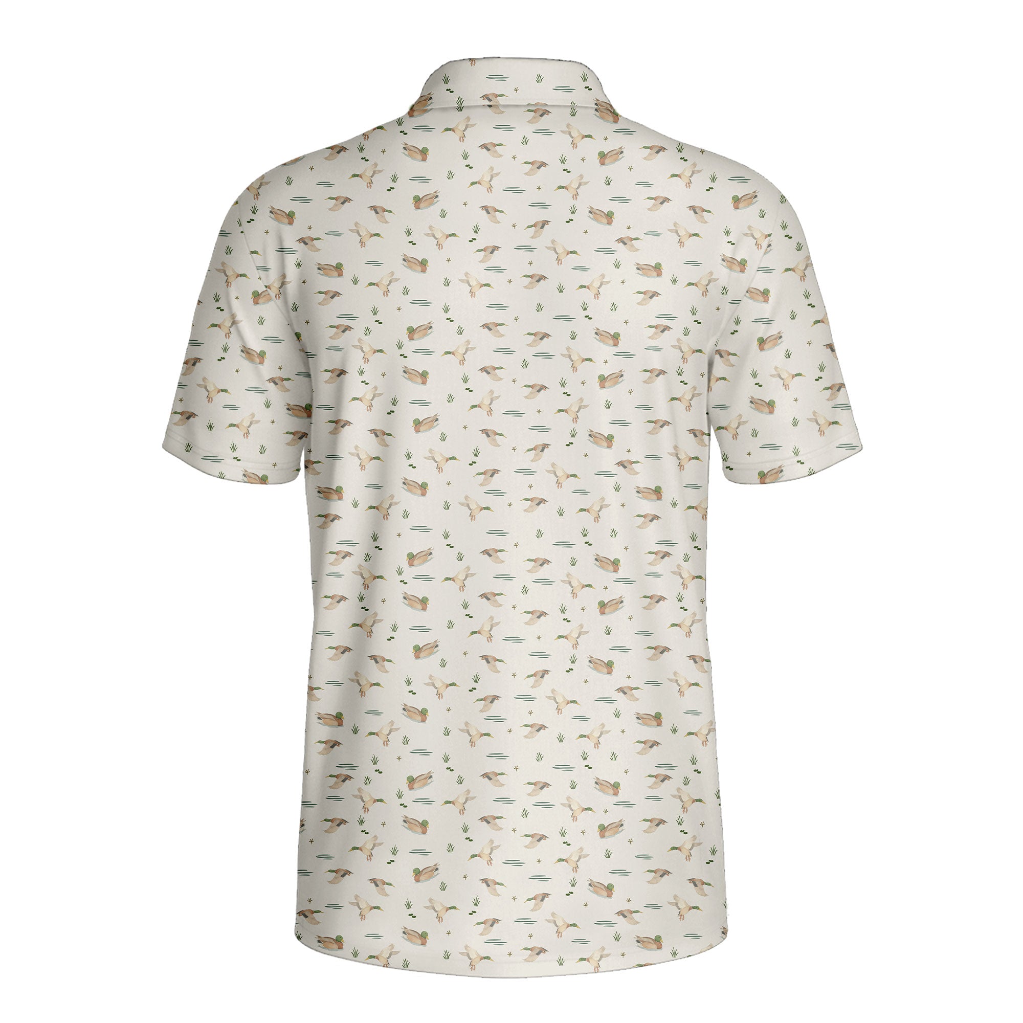 Wild Mallard-Polo Shirt For Men-Gerbera Prints