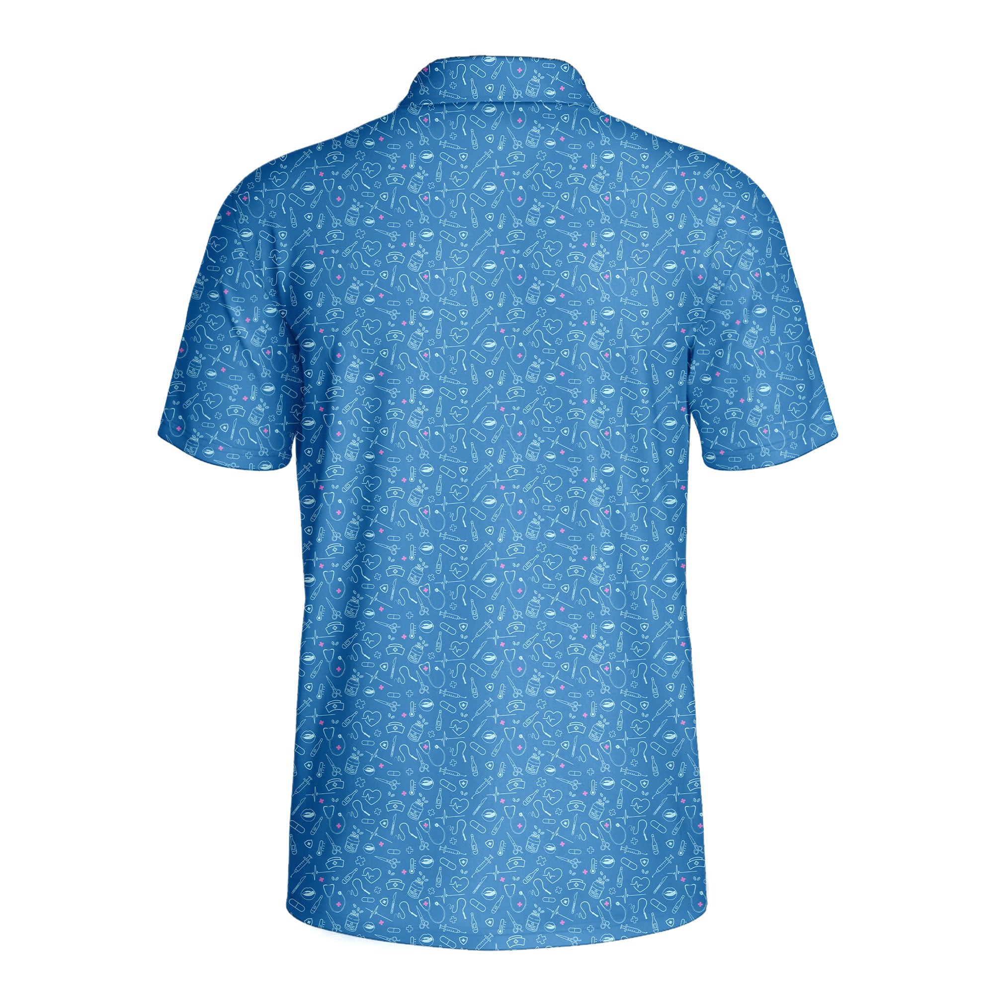 Code Blue-Polo Shirt For Men-Gerbera Prints