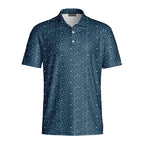 Code Blue-Polo Shirt For Men-Gerbera Prints