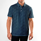Code Blue-Polo Shirt For Men-Gerbera Prints