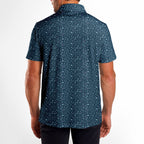 Code Blue-Polo Shirt For Men-Gerbera Prints