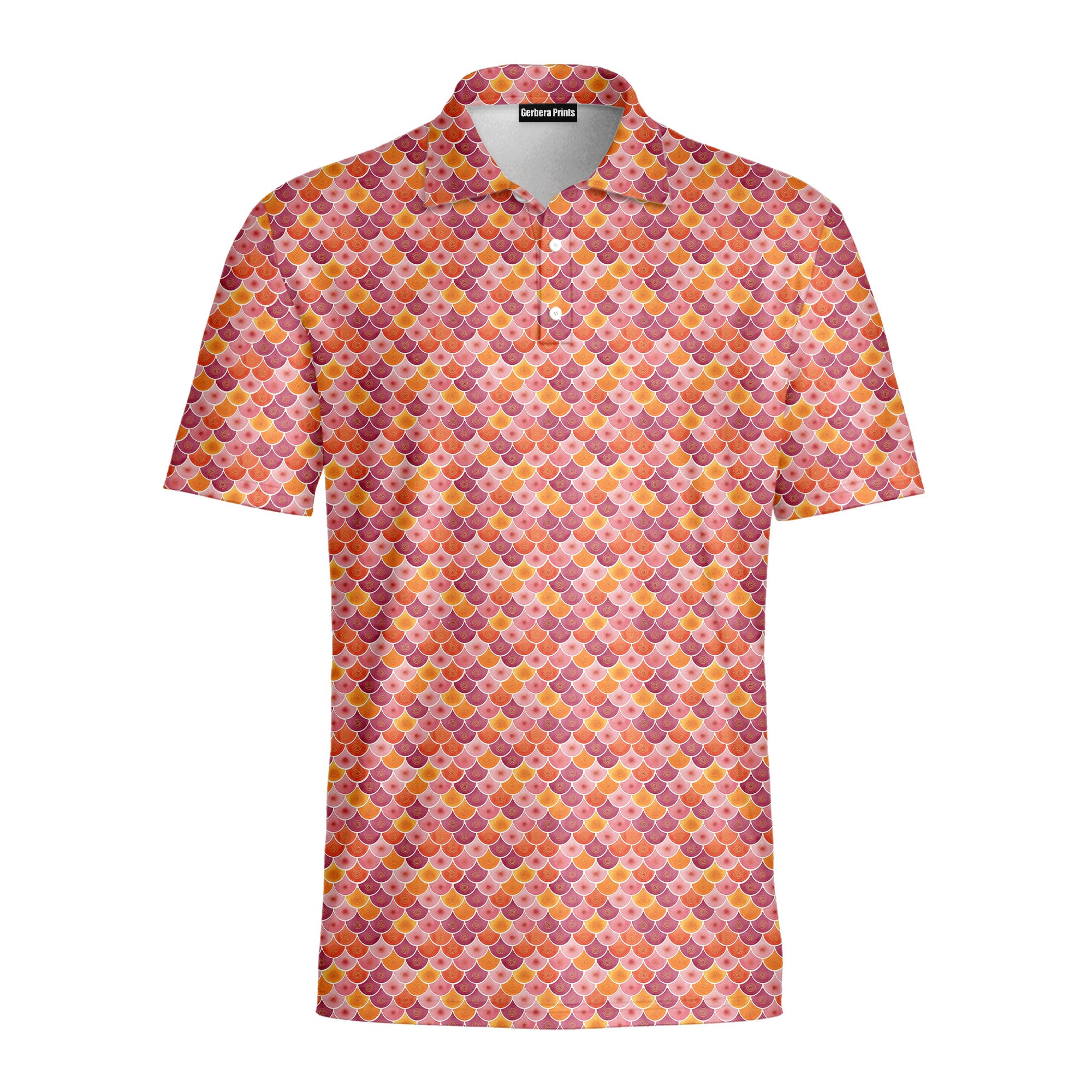 Sweet Spots-Polo Shirt For Men-Gerbera Prints