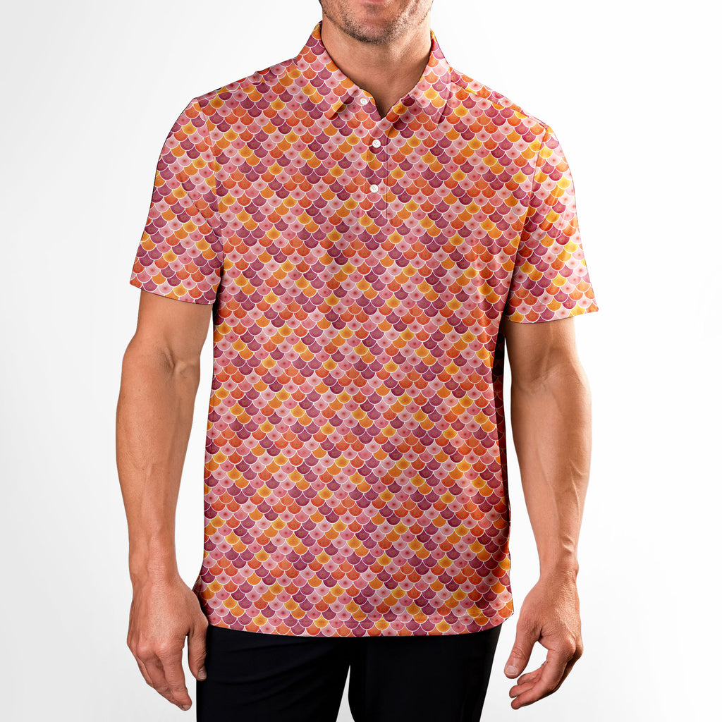 Sweet Spots-Polo Shirt For Men-Gerbera Prints
