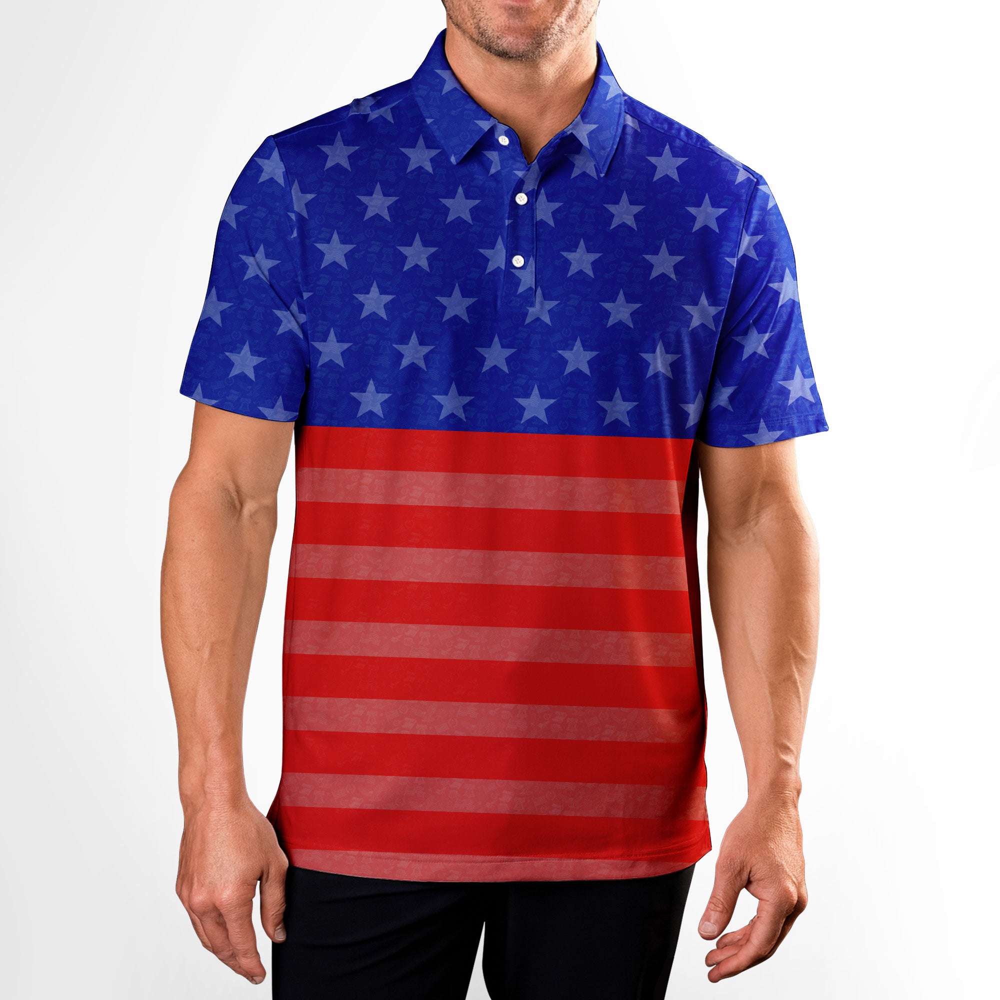 America 250-Polo Shirt For Men-Gerbera Prints