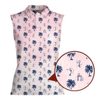 Funny Golf Stick Figures Pink Palm Tree