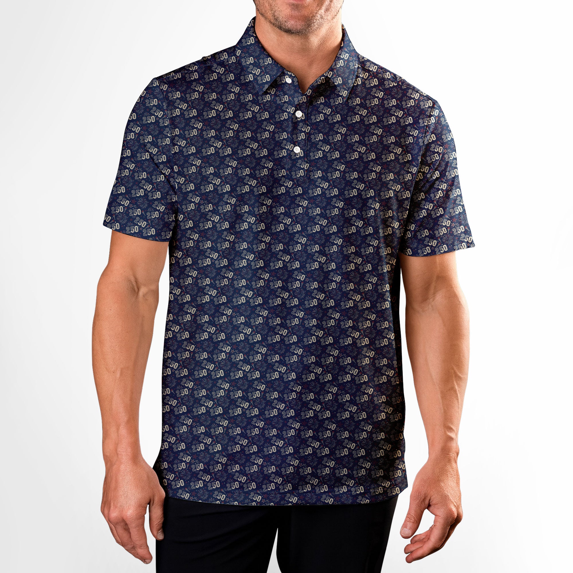 250th Anniversary-Polo Shirt For Men-Gerbera Prints
