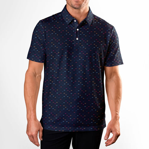 Until You Look Closer-Polo Shirt For Men-Gerbera Prints