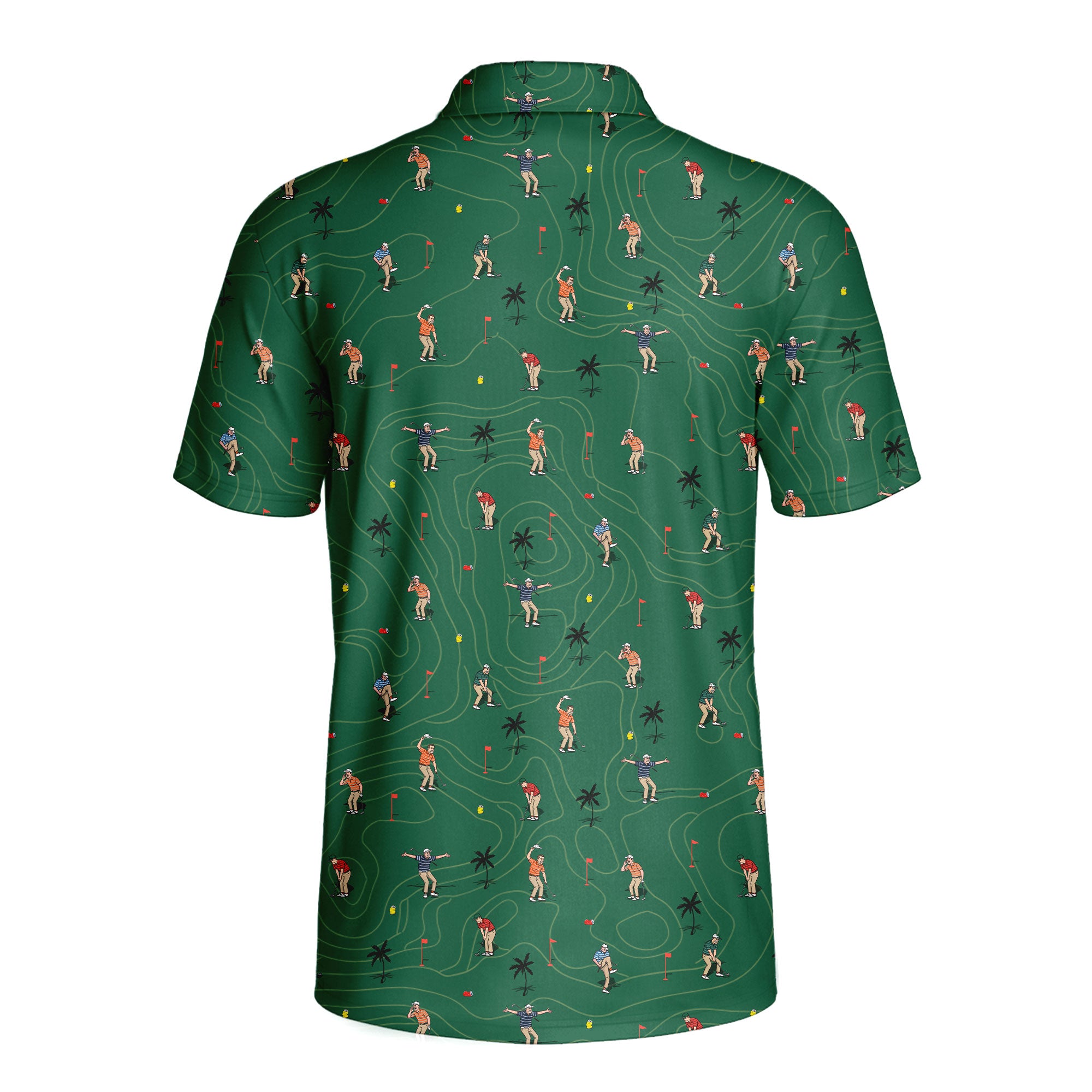 Angry Golfer-Polo Shirt For Men-Gerbera Prints