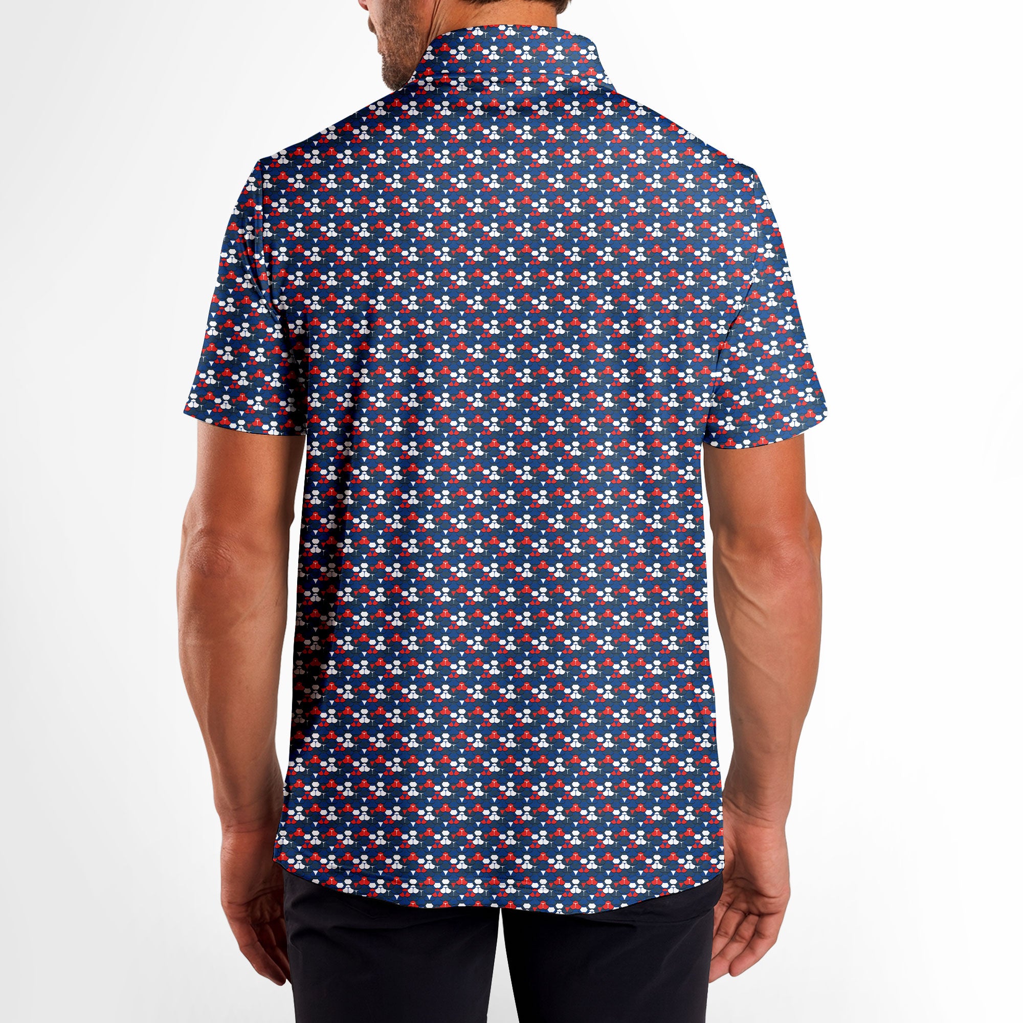 The Patriot-Polo Shirt For Men-Gerbera Prints