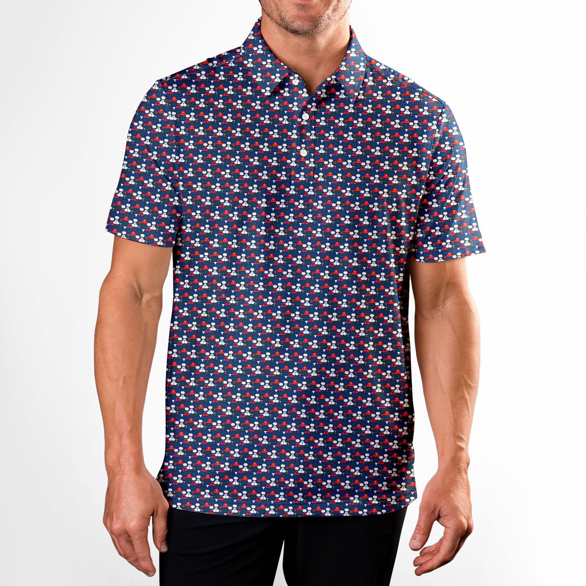 The Patriot-Polo Shirt For Men-Gerbera Prints