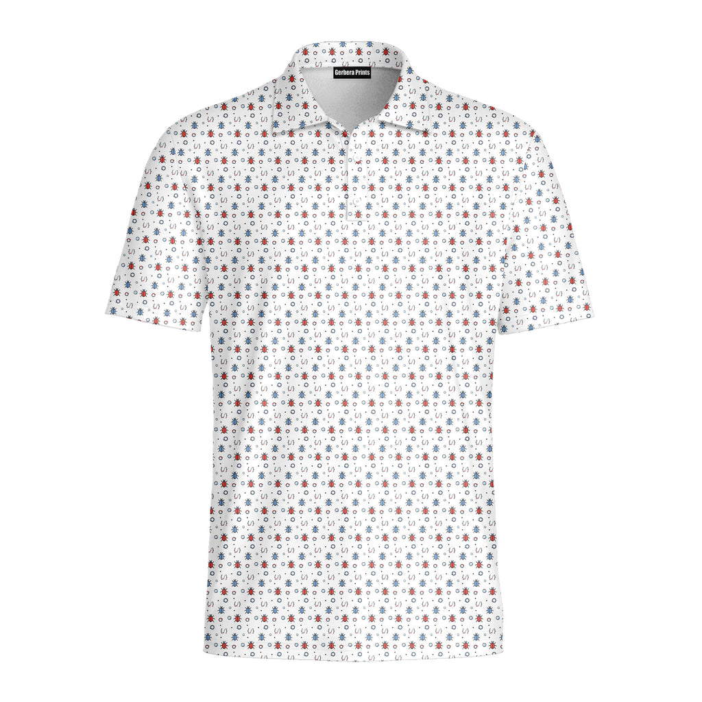 Debug Loop-Polo Shirt For Men-Gerbera Prints