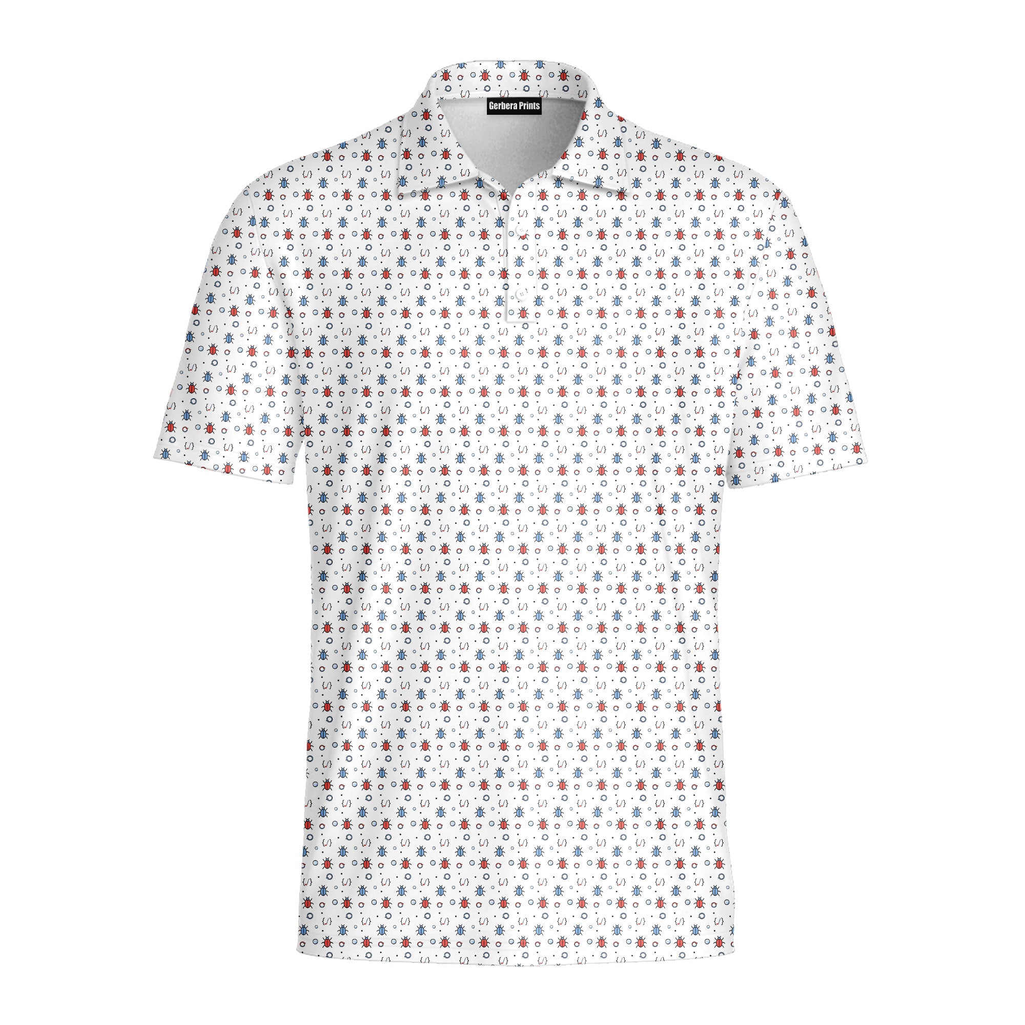 Debug Loop-Polo Shirt For Men-Gerbera Prints