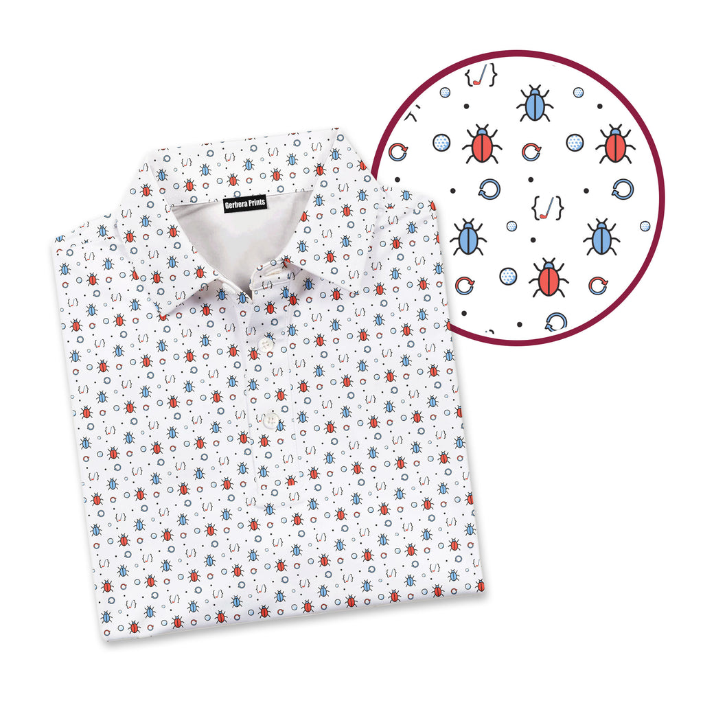 Debug Loop-Polo Shirt For Men-Gerbera Prints