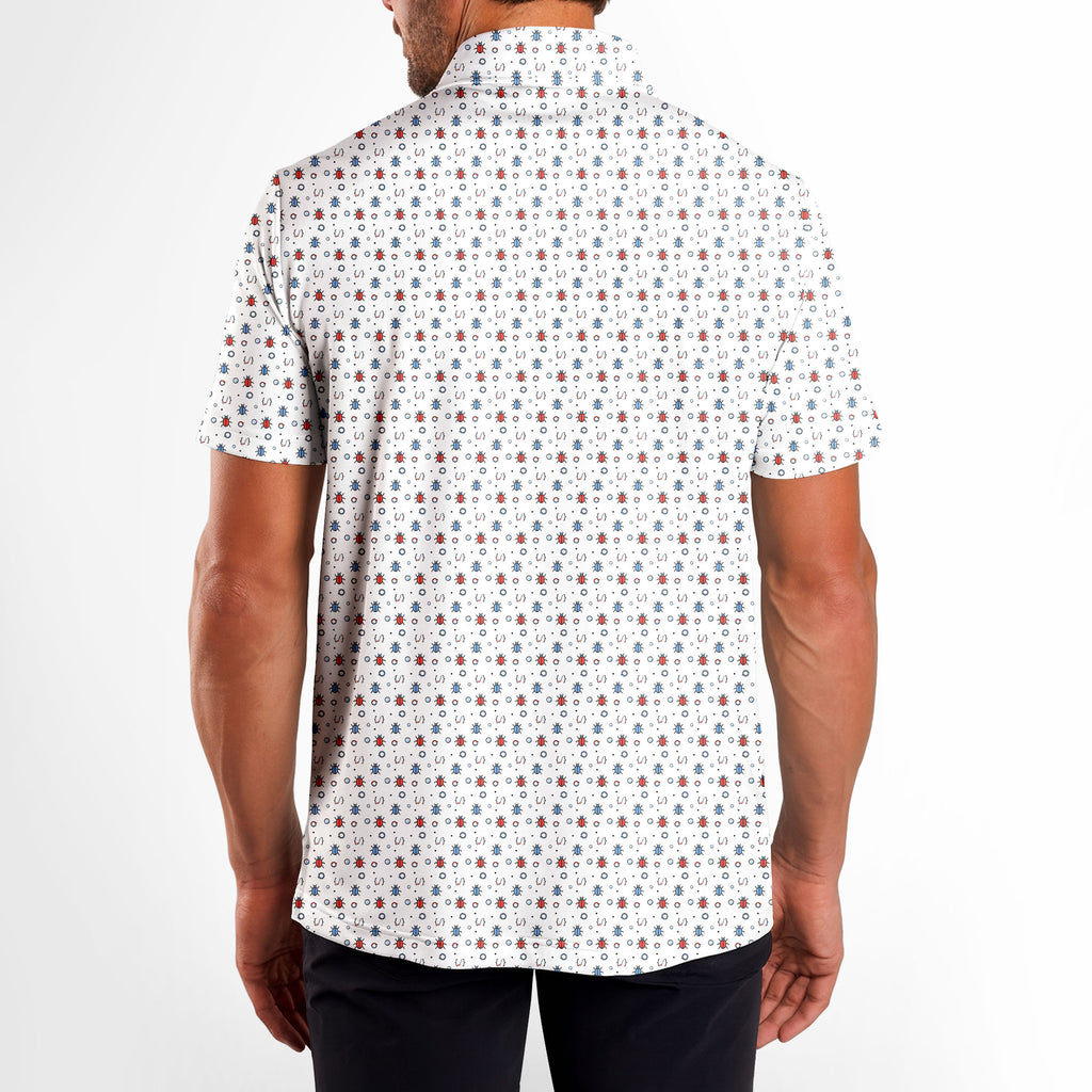 Debug Loop-Polo Shirt For Men-Gerbera Prints