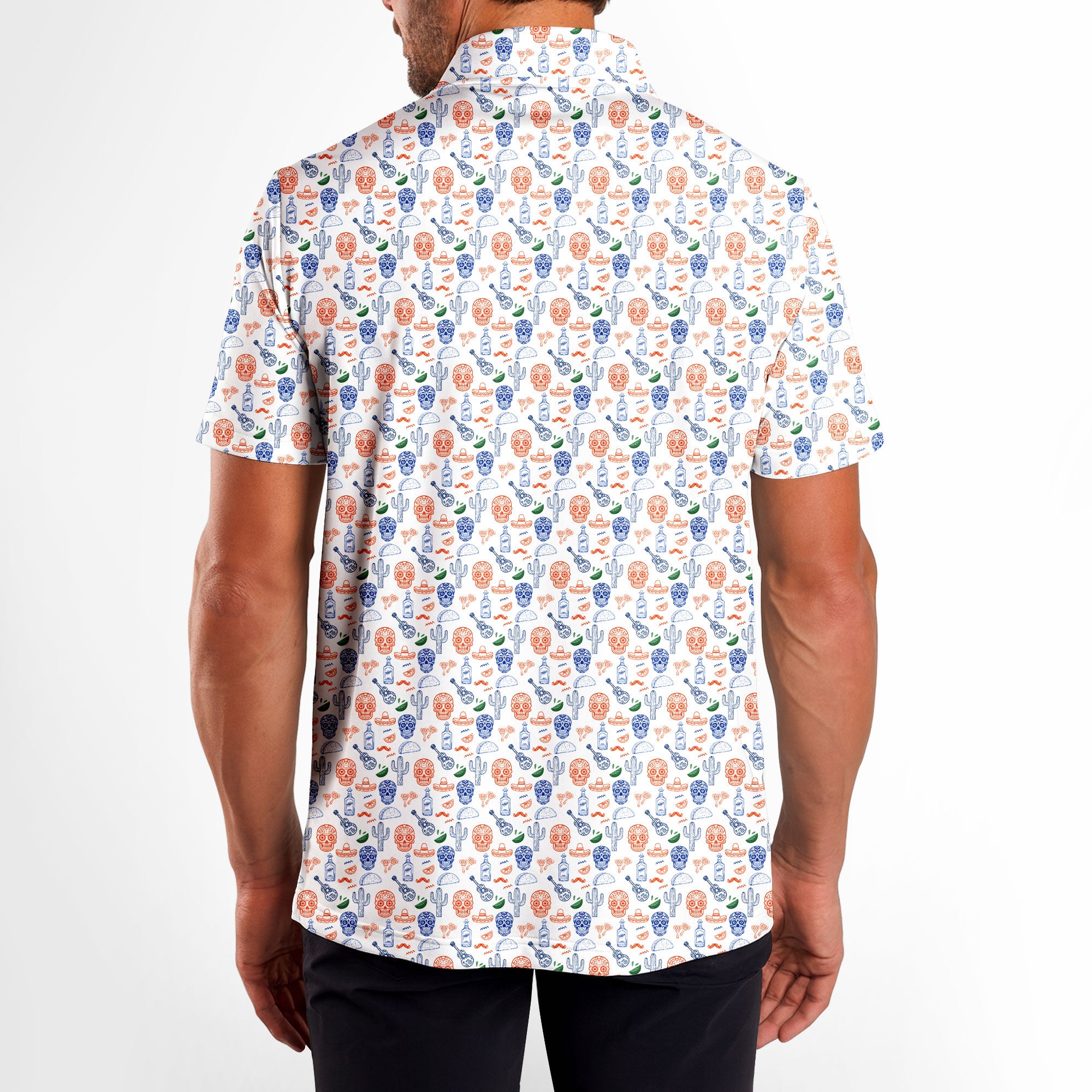 Patriot Tequila Fiesta-Polo Shirt For Men-Gerbera Prints