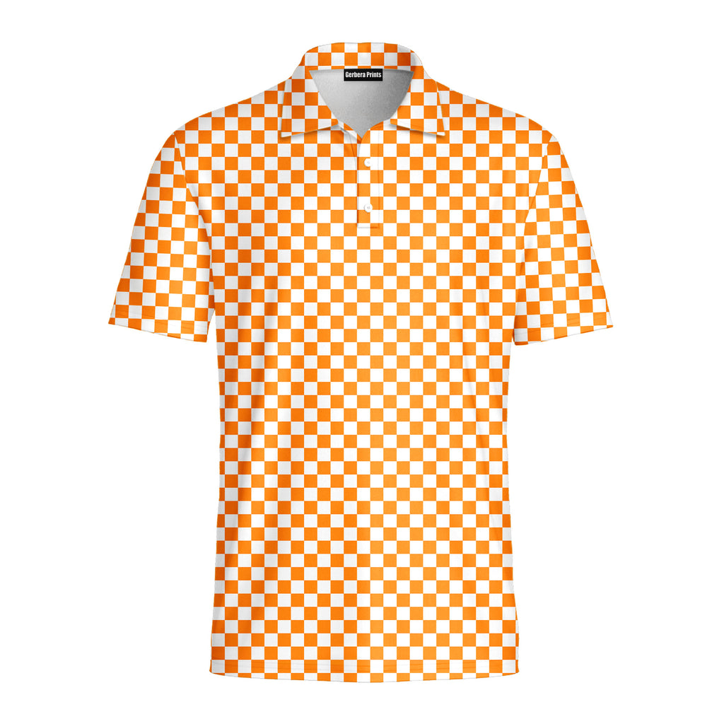 Checkerboard Polo-Polo Shirt For Men-Gerbera Prints