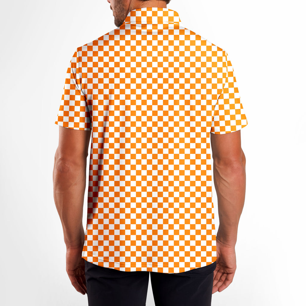 Checkerboard Polo-Polo Shirt For Men-Gerbera Prints