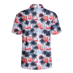 Retro Flamingo-Polo Shirt For Men-Gerbera Prints