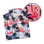 Retro Flamingo-Polo Shirt For Men-Gerbera Prints