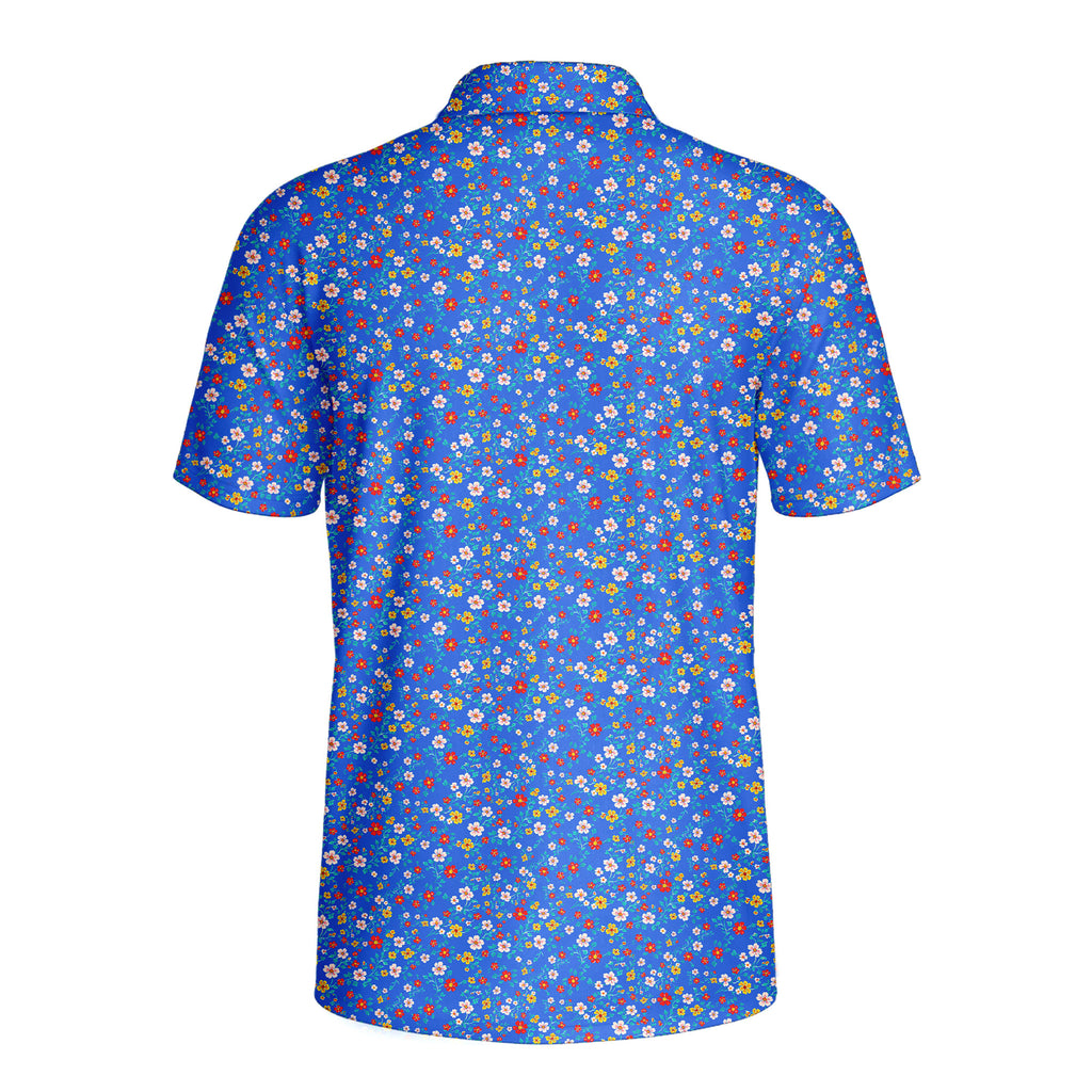 Spring Floral-Polo Shirt For Men-Gerbera Prints