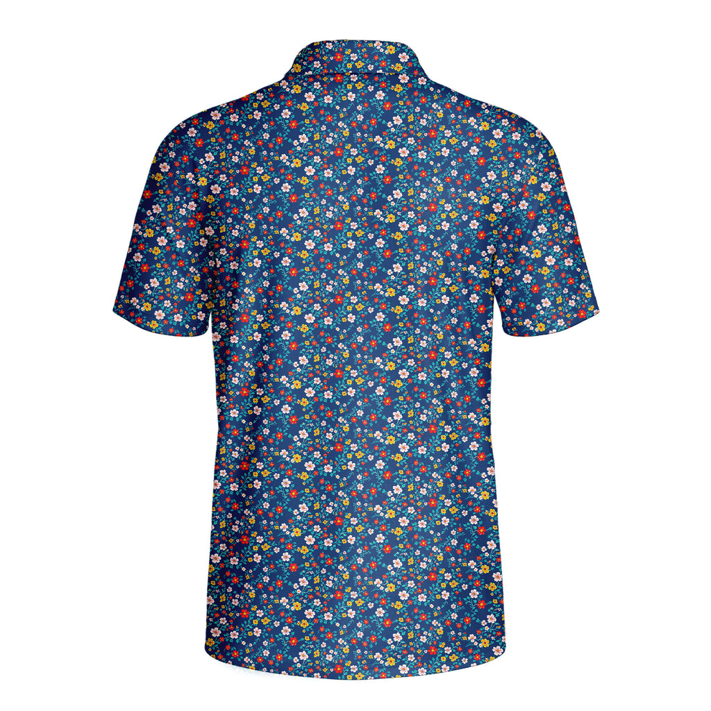 Spring Floral-Polo Shirt For Men-Gerbera Prints