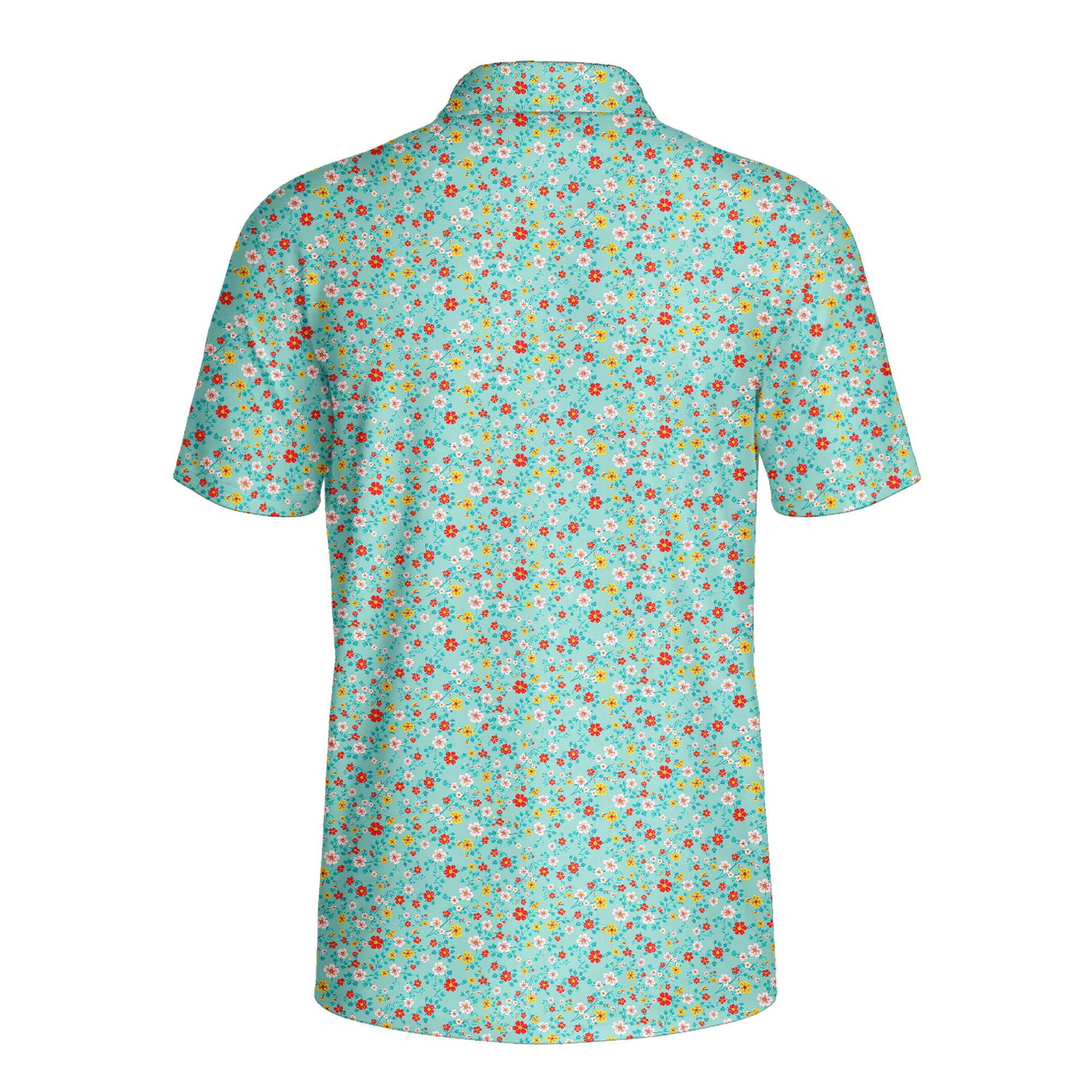 Spring Floral-Polo Shirt For Men-Gerbera Prints