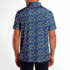 Spring Floral-Polo Shirt For Men-Gerbera Prints