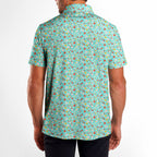 Spring Floral-Polo Shirt For Men-Gerbera Prints