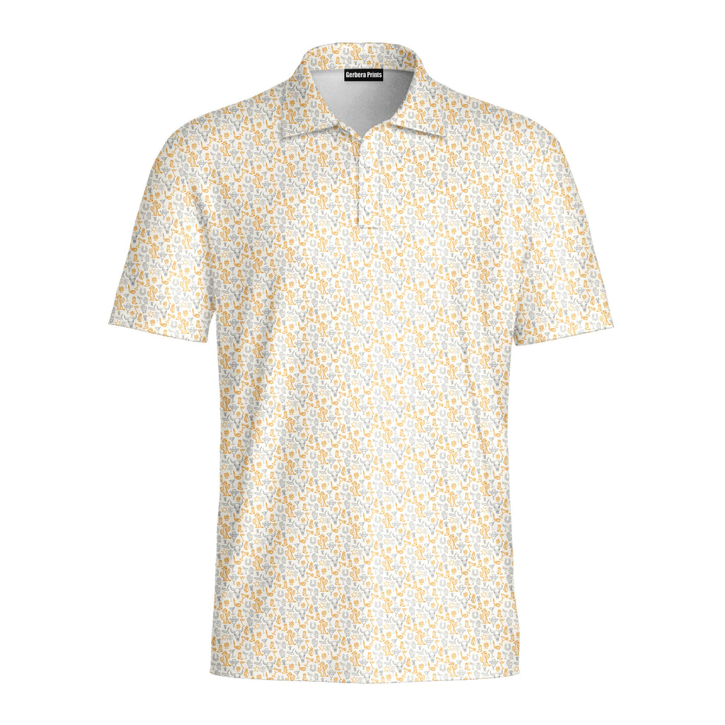 The Desert-Polo Shirt For Men-Gerbera Prints