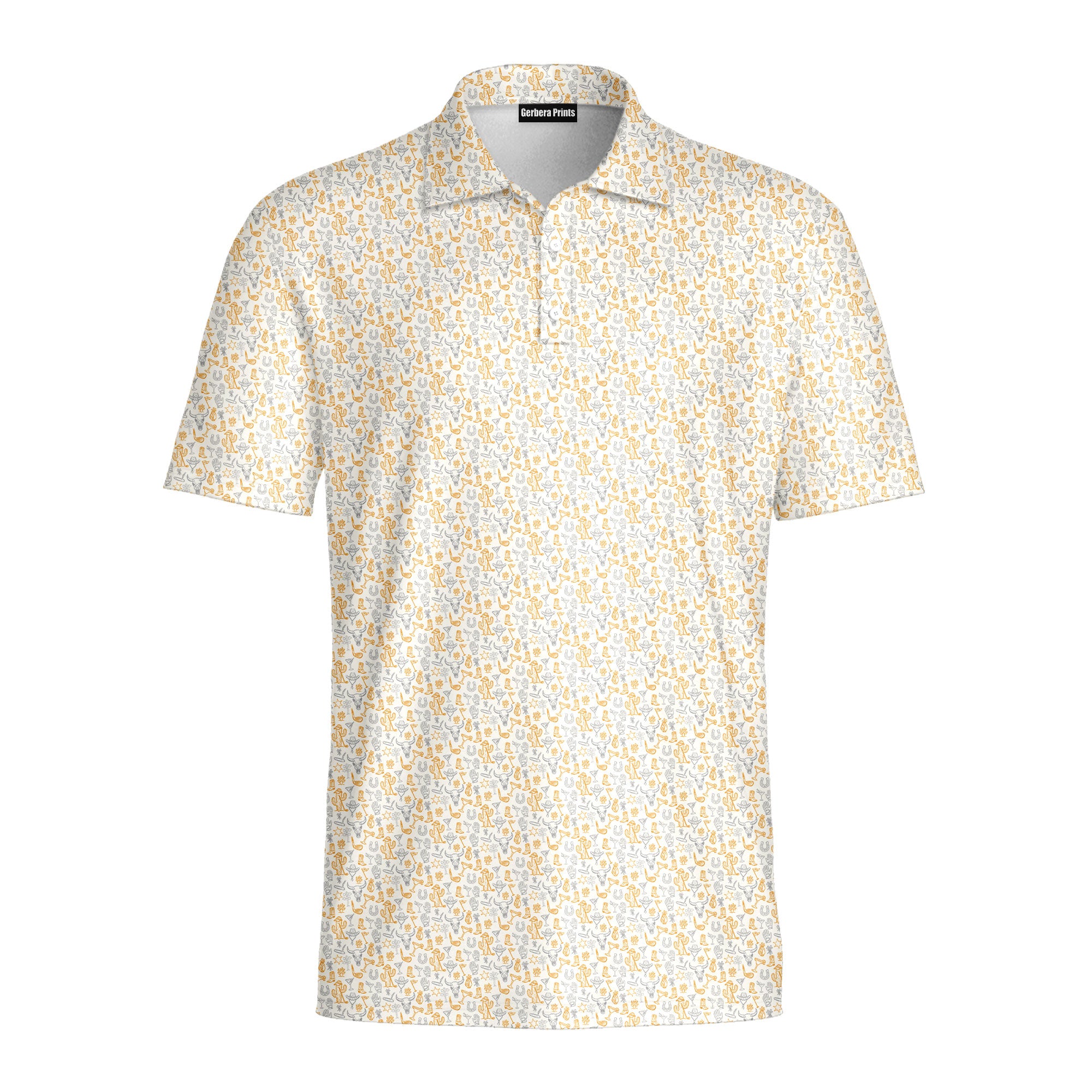 The Desert-Polo Shirt For Men-Gerbera Prints