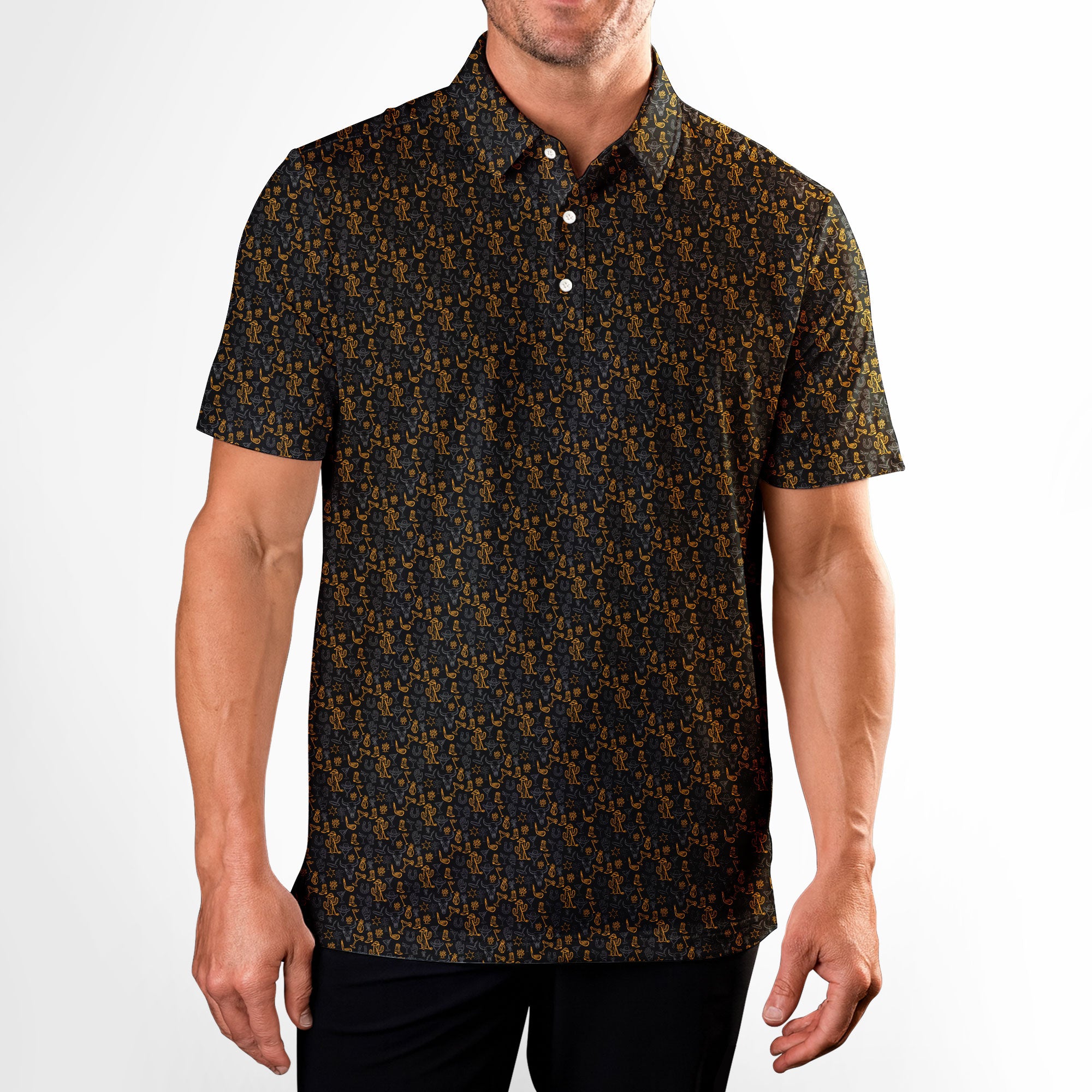 The Desert-Polo Shirt For Men-Gerbera Prints