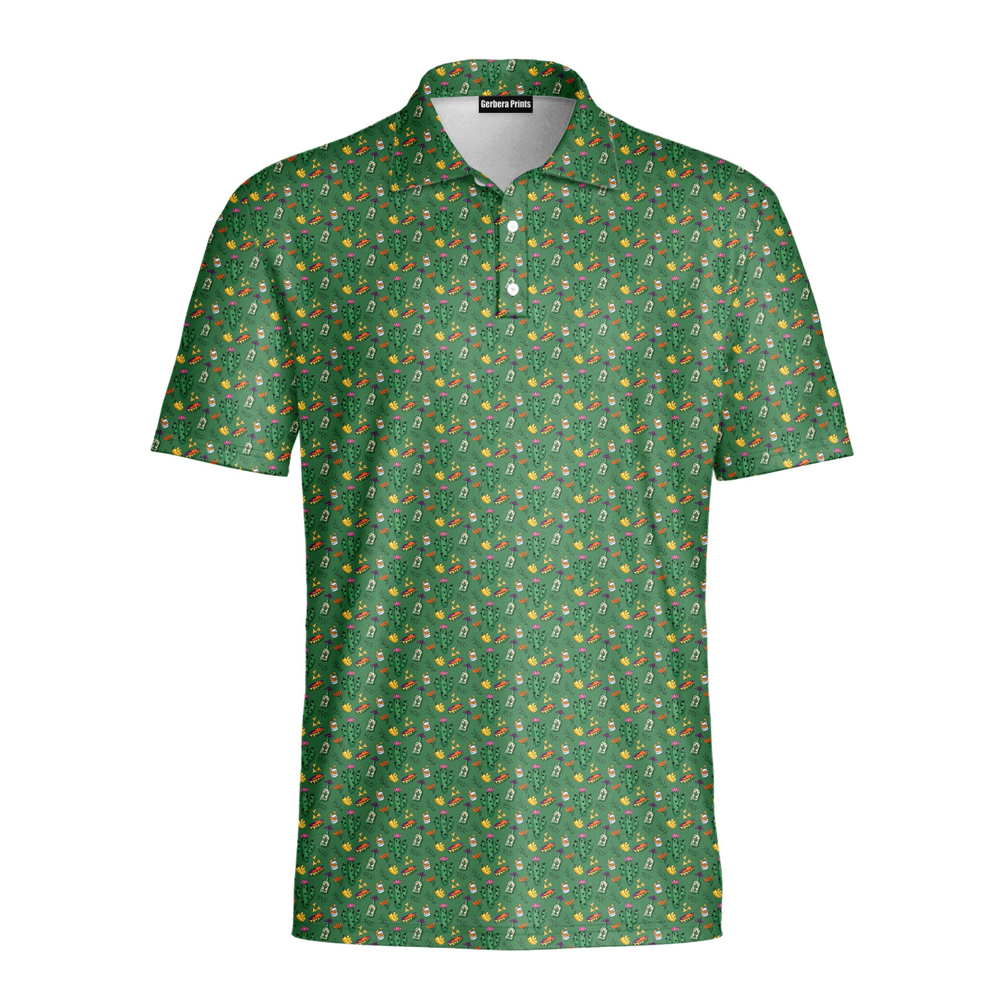 Desert Refreshments-Polo Shirt For Men-Gerbera Prints