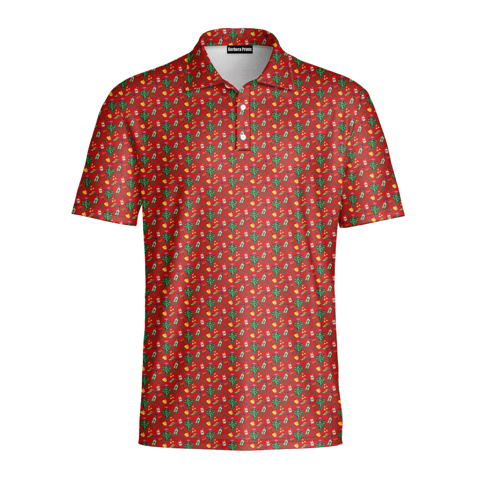 Desert Refreshments-Polo Shirt For Men-Gerbera Prints