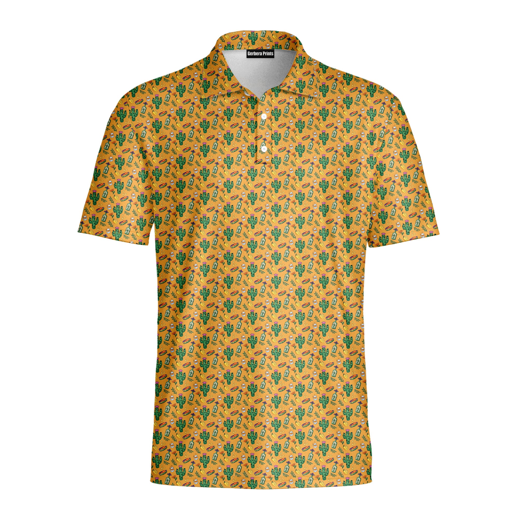 Desert Refreshments-Polo Shirt For Men-Gerbera Prints