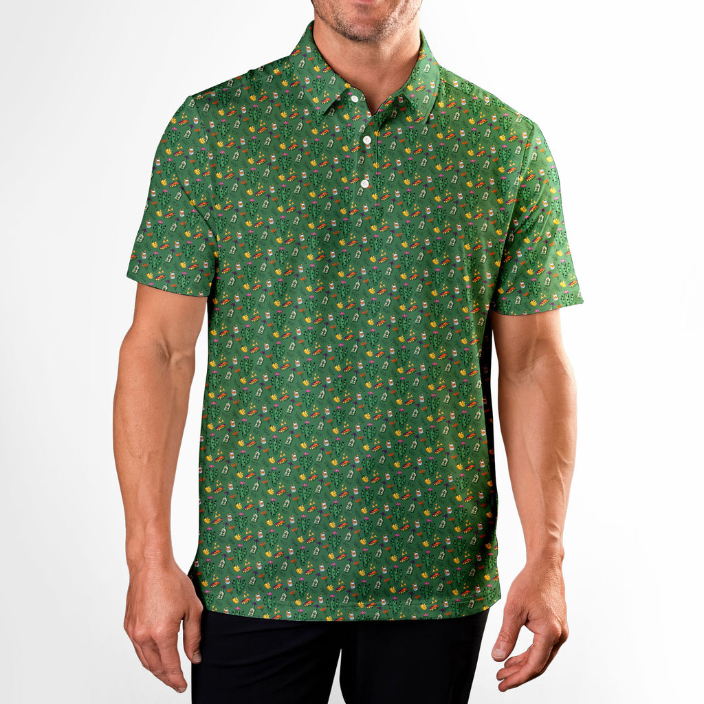 Desert Refreshments-Polo Shirt For Men-Gerbera Prints