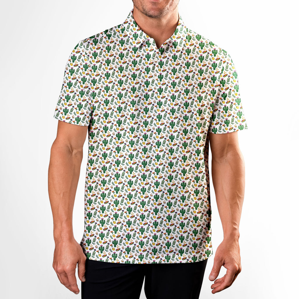 Desert Refreshments-Polo Shirt For Men-Gerbera Prints