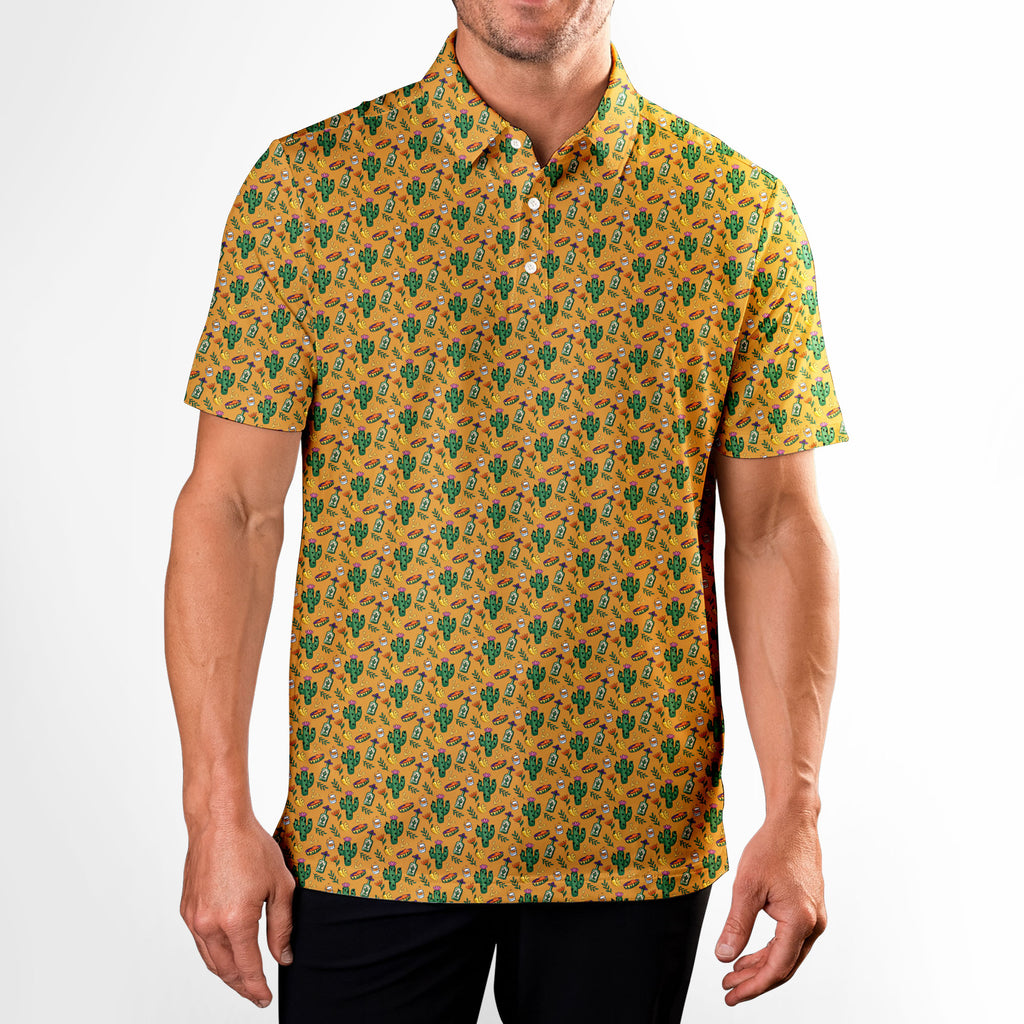 Desert Refreshments-Polo Shirt For Men-Gerbera Prints