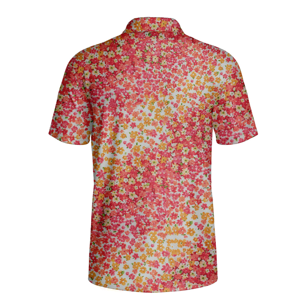 Azaleas Floral-Polo Shirt For Men-Gerbera Prints