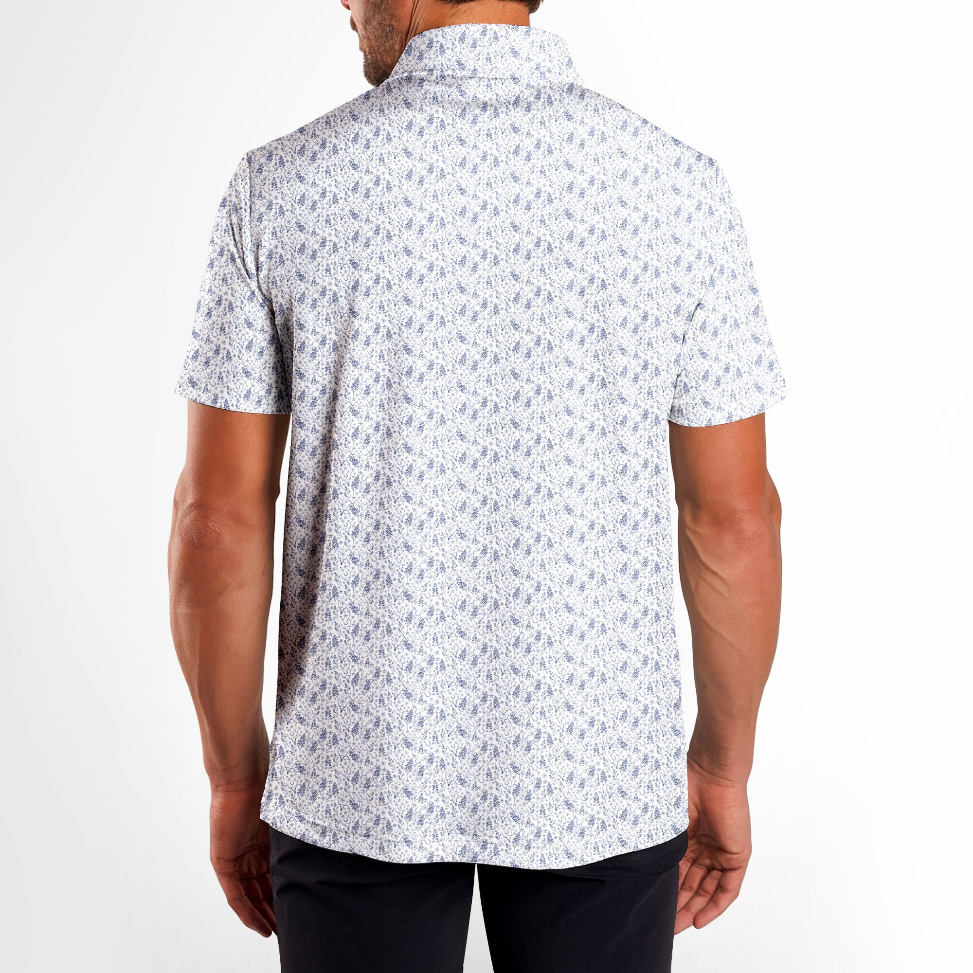The Bluebonnets-Polo Shirt For Men-Gerbera Prints