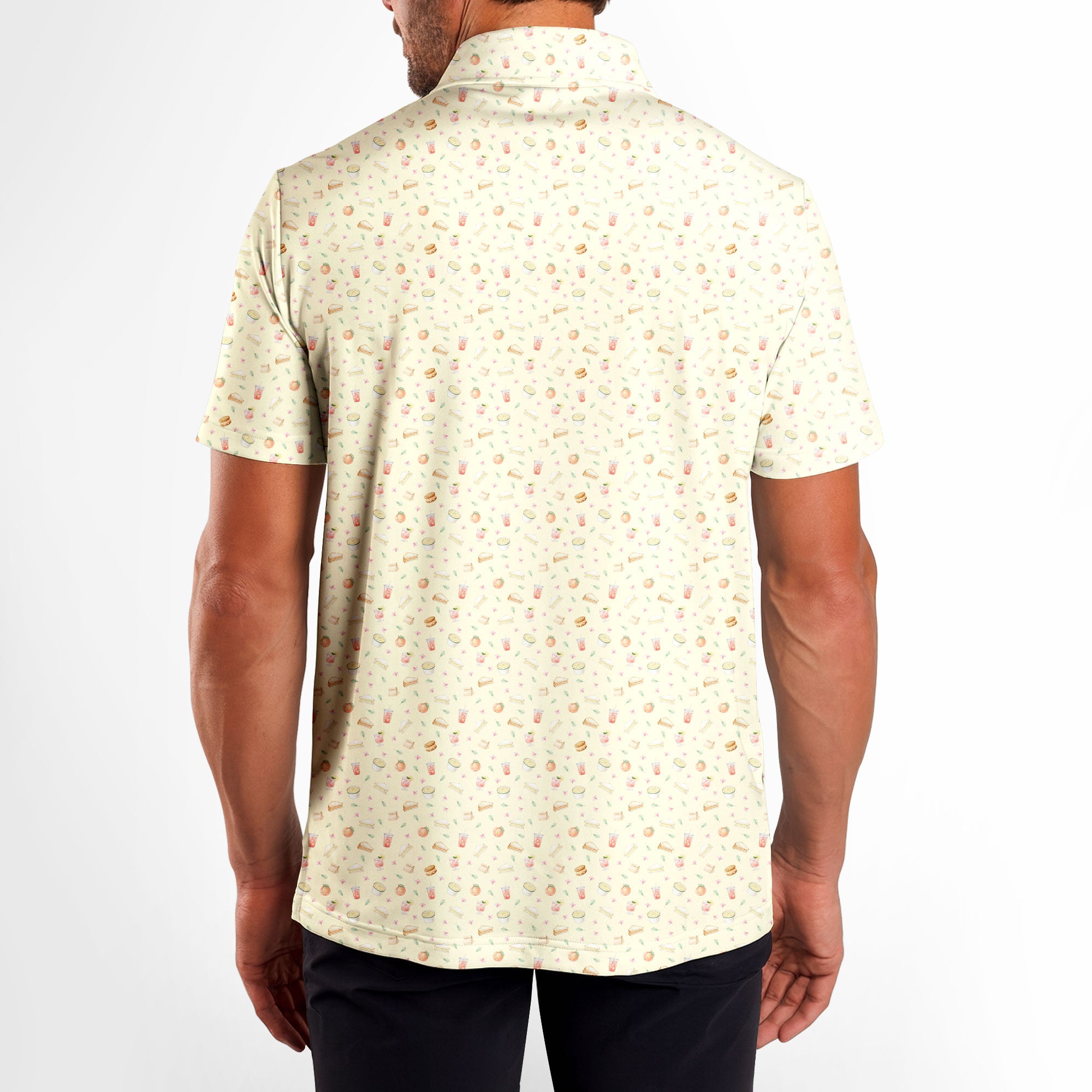 Masters Food-Polo Shirt For Men-Gerbera Prints
