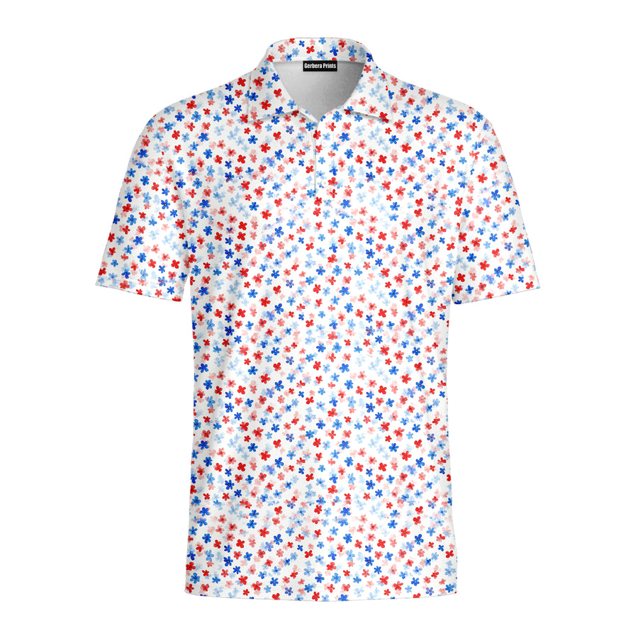 Front preview of Red & Blue Floral with your name