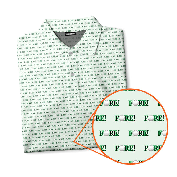 Fore! Golf Ball Funny Golfing Design for Golfer - Funny Golf Polo