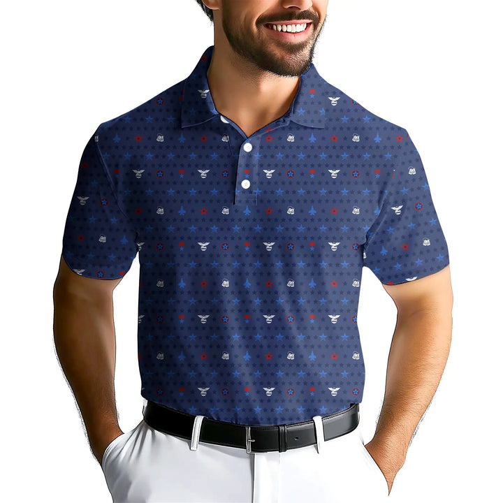 King Of The Sky - Funny Golf Polo Shirt Premium