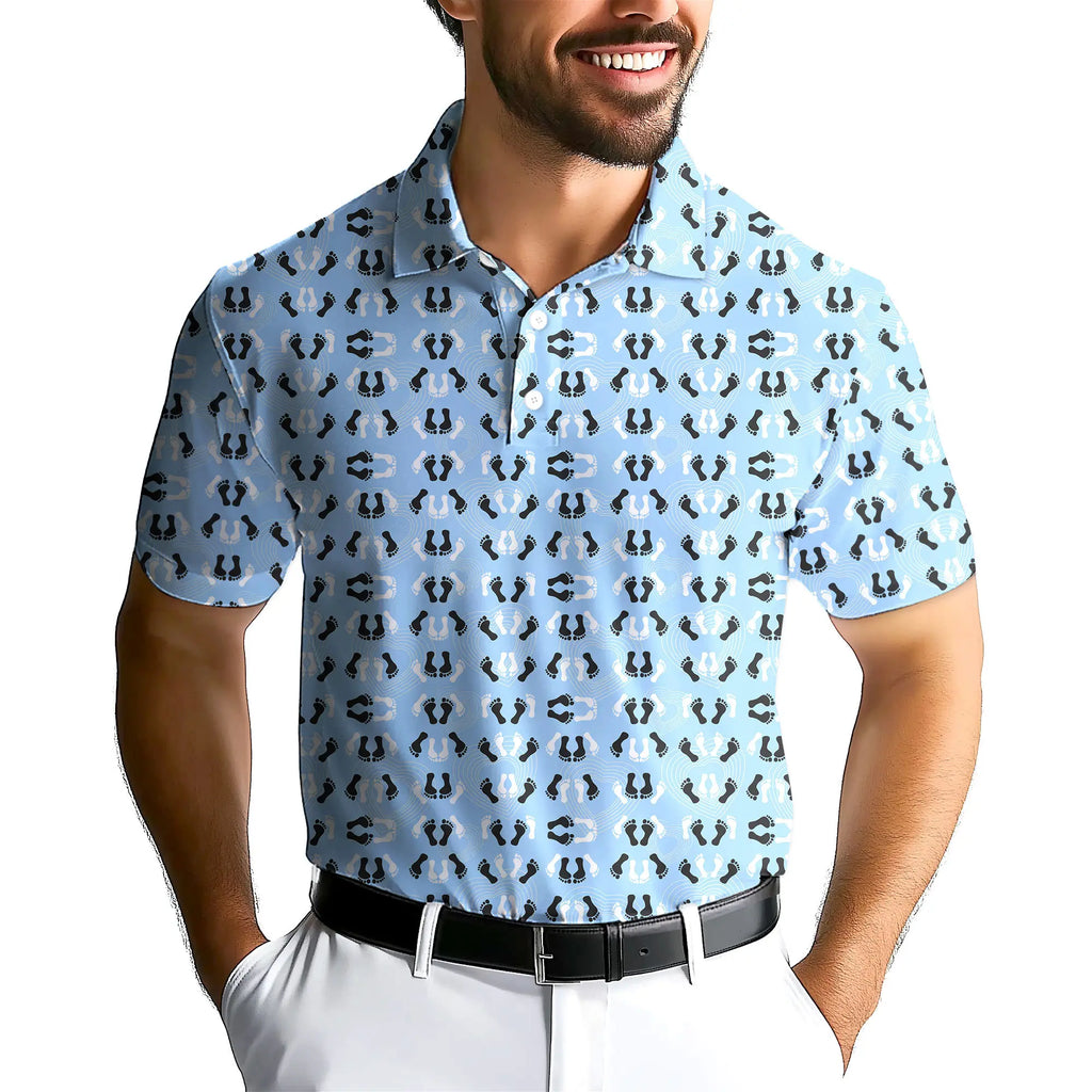 Feet Feet S-e-x Missionary Position-Polo Shirt For Men-Gerbera Prints