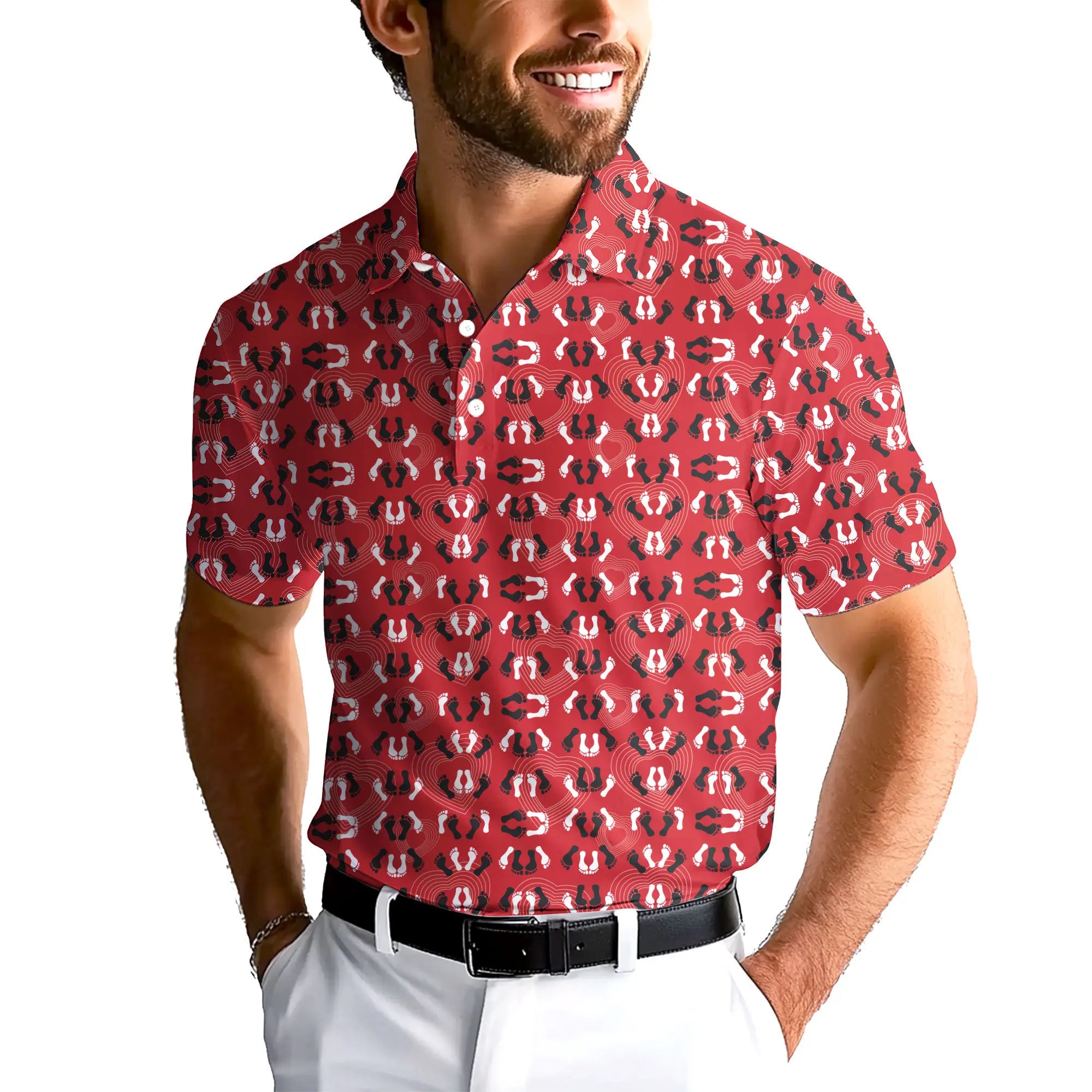 Feet Feet S-e-x Missionary Position-Polo Shirt For Men-Gerbera Prints